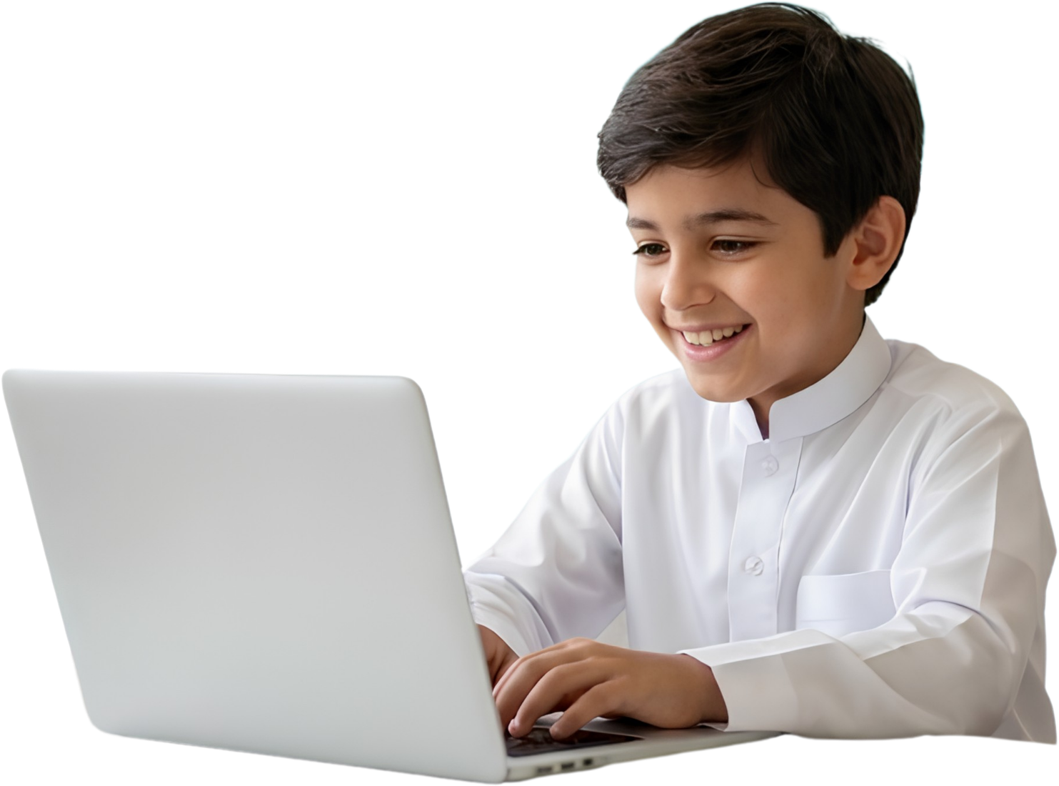 Happy Alfjr Academy student learning online